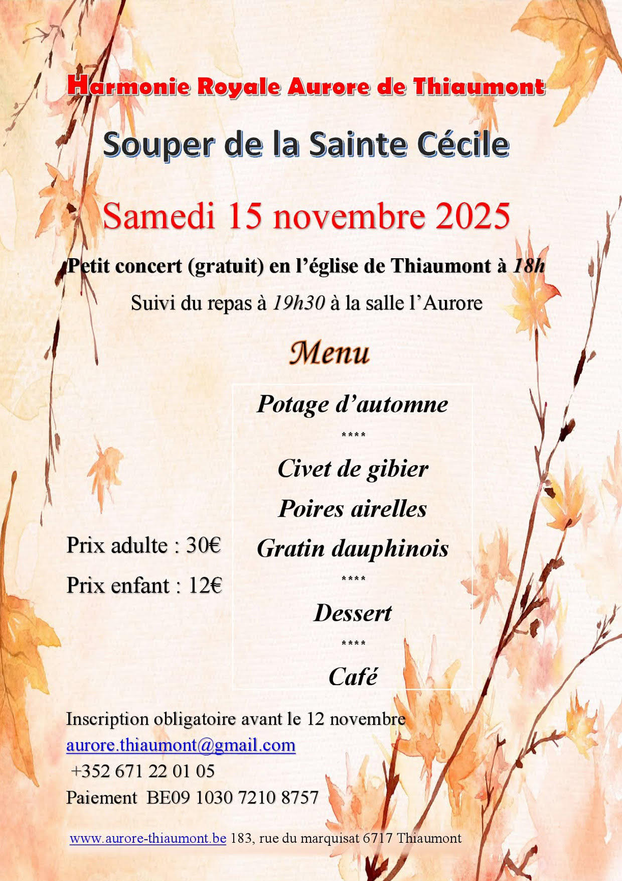 Souper Ste Ccile 2025