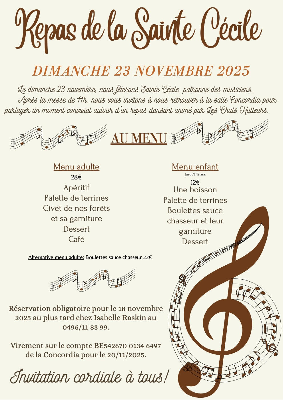 Repas Ste Ccile 2025